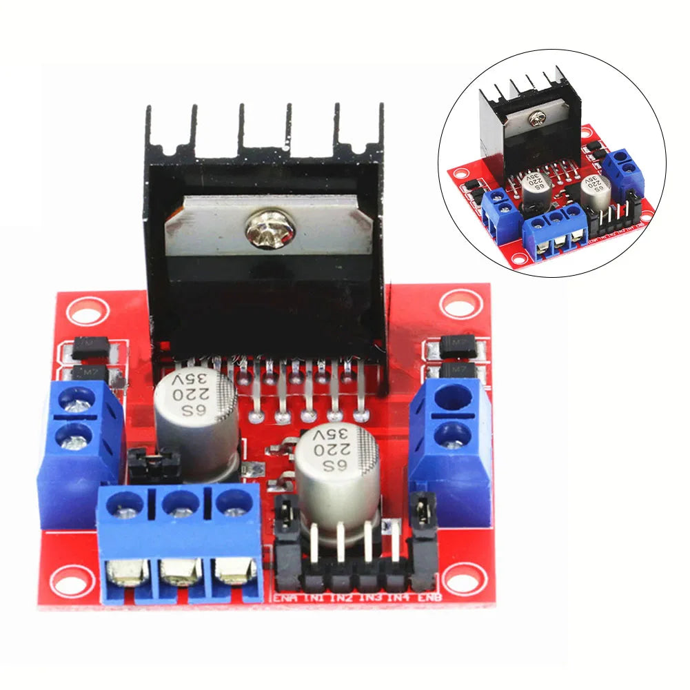 L298N Motor Driver Board Module DC Stepper Motor Controller For Robot Car 5V H Bridge Drive 25W For Power Supply