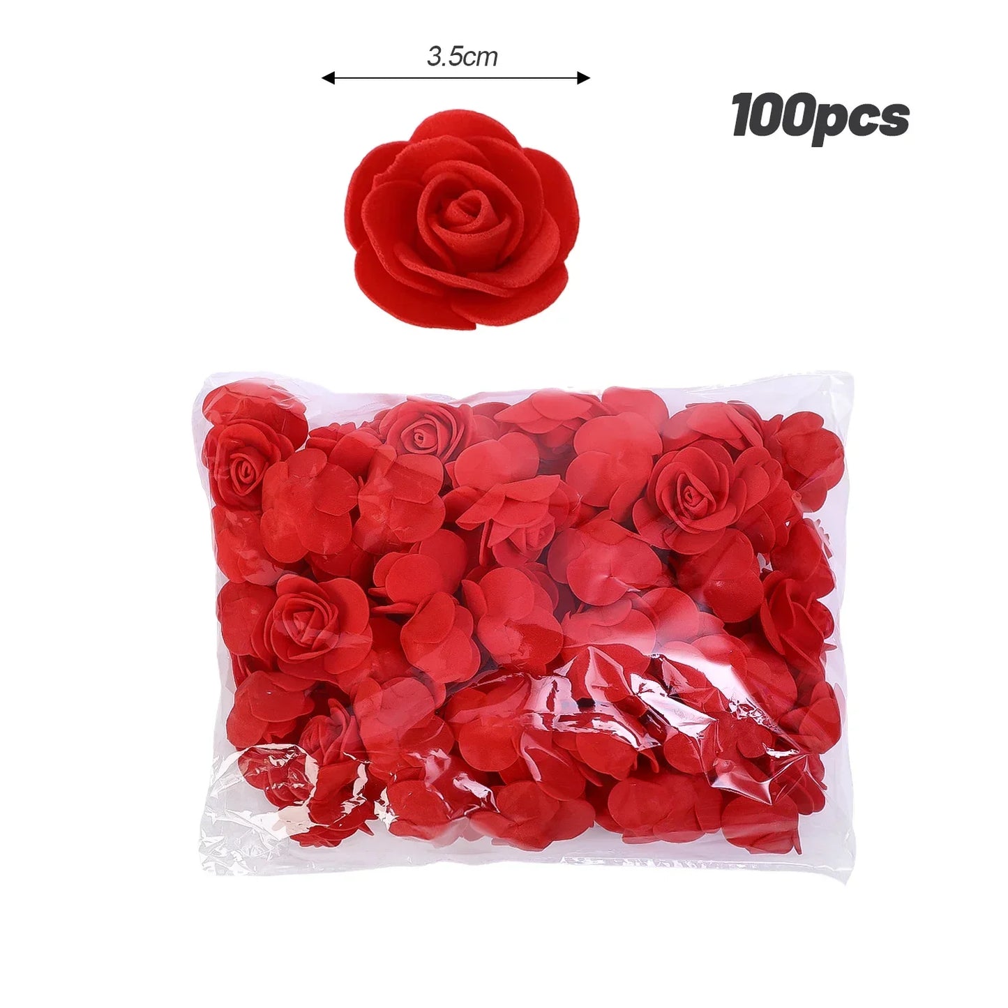 Artificial Rose Flower Heads – Real Looking Foam Roses for DIY Wedding, Baby Shower Centerpieces, Party & Home Decorations (Wholesale)