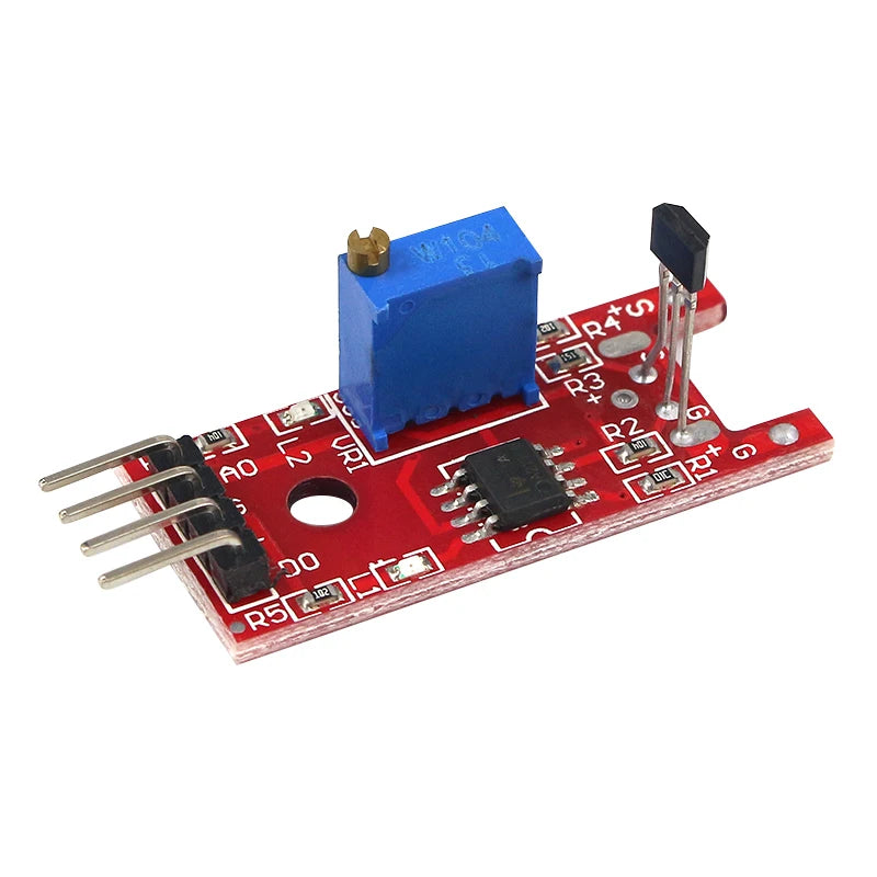 KY-024 Linear Magnetic Hall Sensor Module — Analog + Digital Output, Arduino Speed & Position