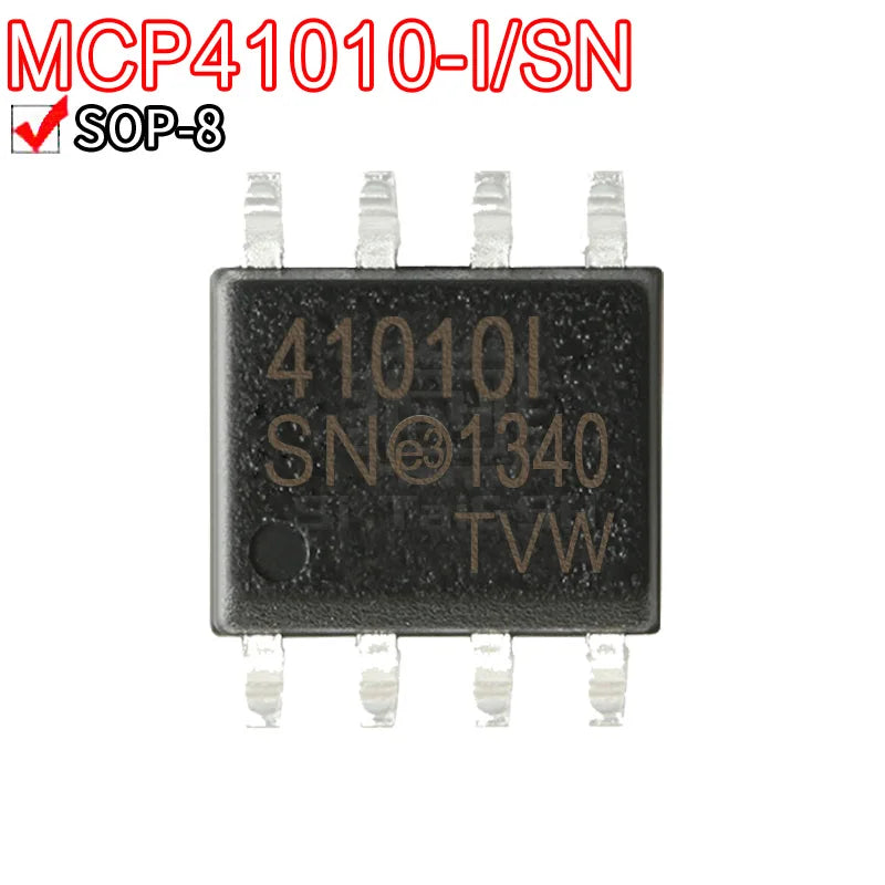 MCP41010 / MCP41050 / MCP41100 Digital Potentiometer IC — SOP-8, SPI, 10k–10kΩ (5-Pack)