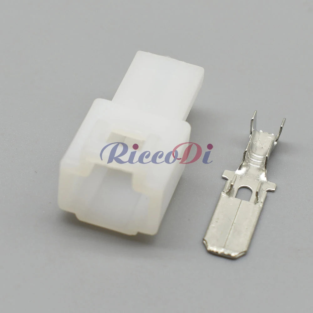 1 Pin 6.3mm Unsealed Connector 6070-1471 6070-1481 DJ7011A-6.3-11/21 White Plastic Housing