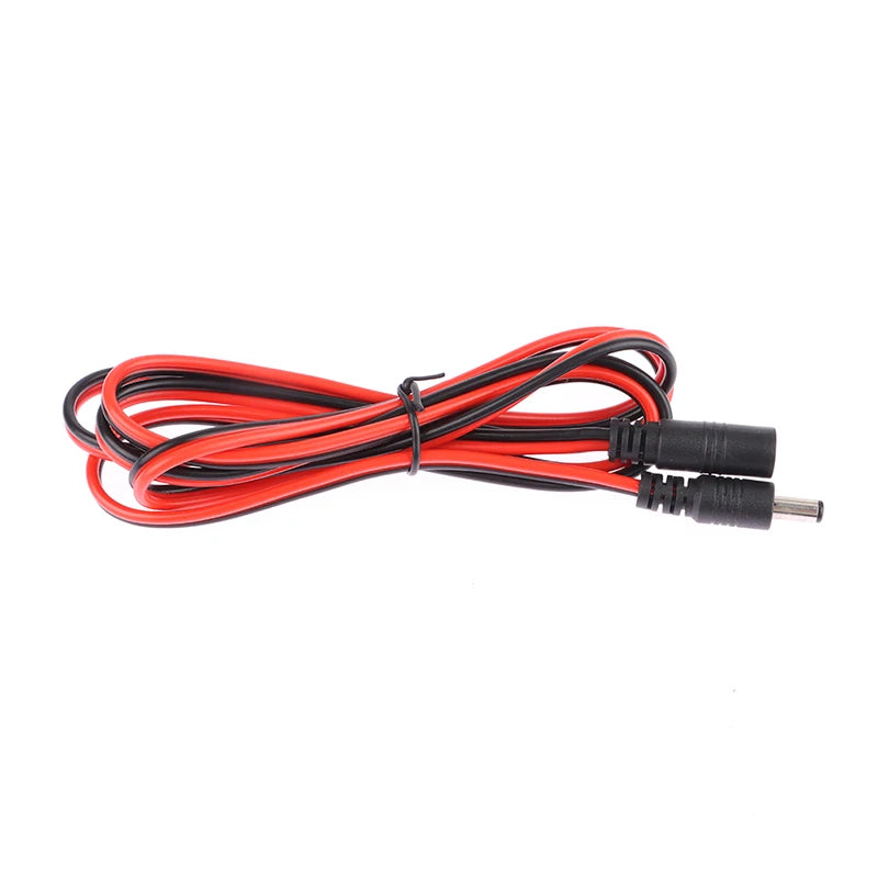 New 16AWG DC Power Plug 5.5 x 2.1mm Female To Male CCTV Adapter Connector Cable 12V 10A 120W Max. Power Extension Cord 1.5m