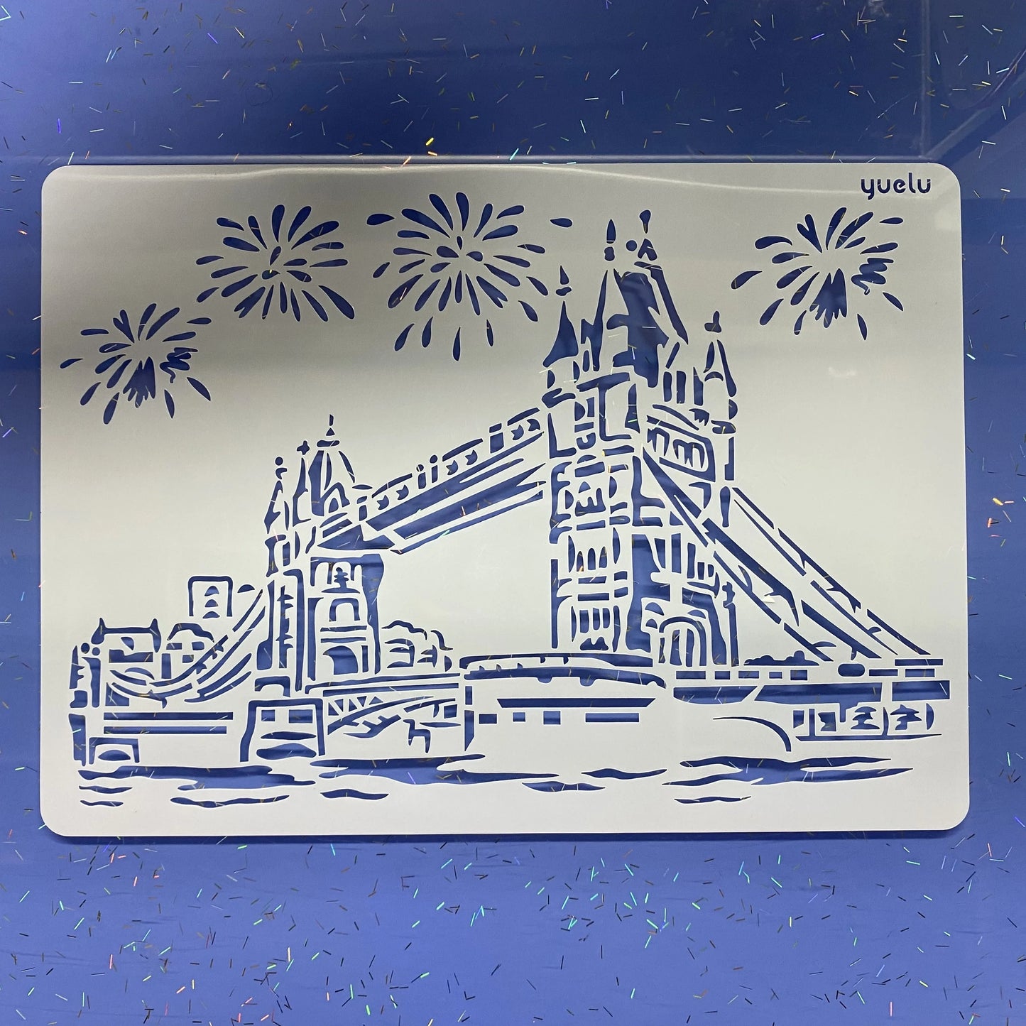A4 DIY Painting Wall Stencil Airbrush Drawing Copy Templates London Bridge Big Ben castle Burj Al Arab Five Towers White House