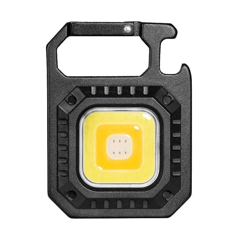 COB Work Light USB Rechargeable Lamp Flashlight Mini Keychain Light with 90° Foldable Side Lights Super Bright Portable Lanterns
