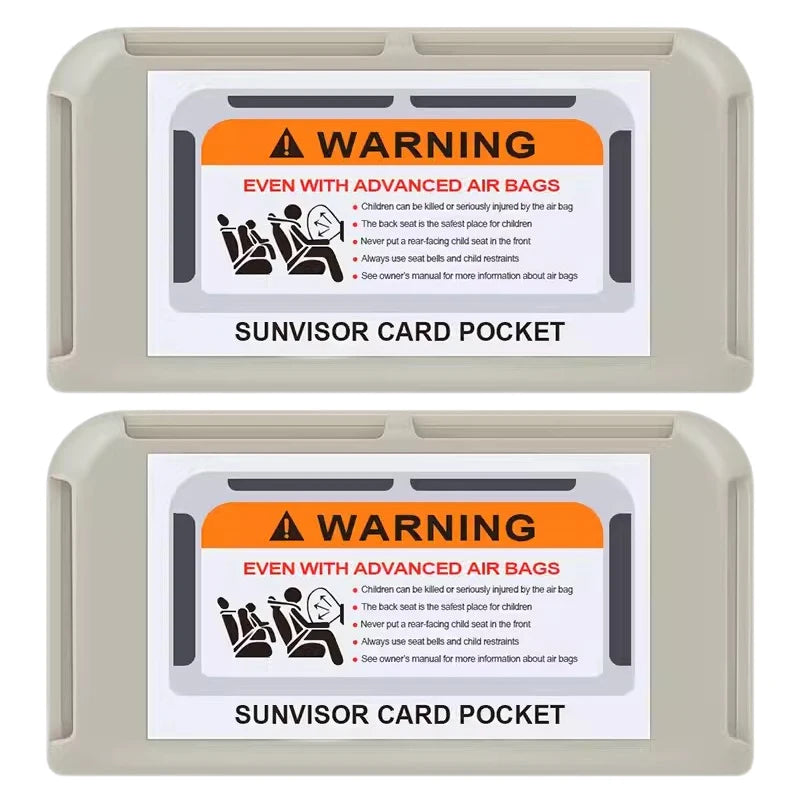 Car Sun Visor Card Holder Phone Number Clip Parking Organizer 1/2pcs