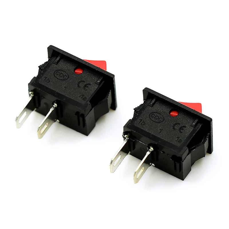 2pcs/lot KCD1-11-2P Mini Rocker Switch ON-OFF 2 Pin Power Switch 13.5x9mm Panel Mount