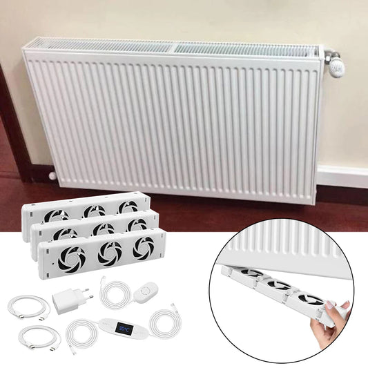 Upgrade 5.0 Duo-Set Radiator Fan Smart Radiator Booster Extension Set Ventilator Fan European Standard 5V Household Radiator