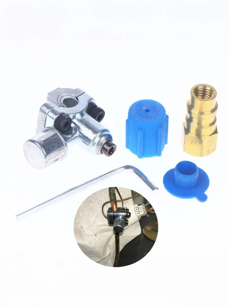 New 1/2 Sets Zinc Alloy Piercing Tap For Refrigerant GPV31 BPV-31 Cap Valve Kit Accessories BPV31 BPV31D With Dust Cap