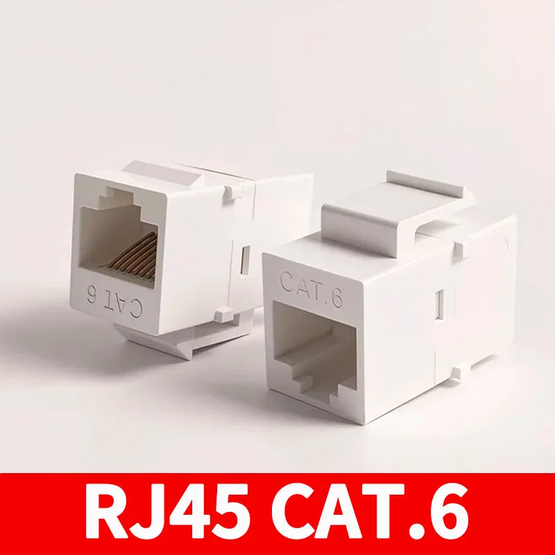 Tool-Free Keystone Jack CAT5E/CAT6/CAT6A RJ45 Ethernet Wall Plate U/UTP Network Module Adapter