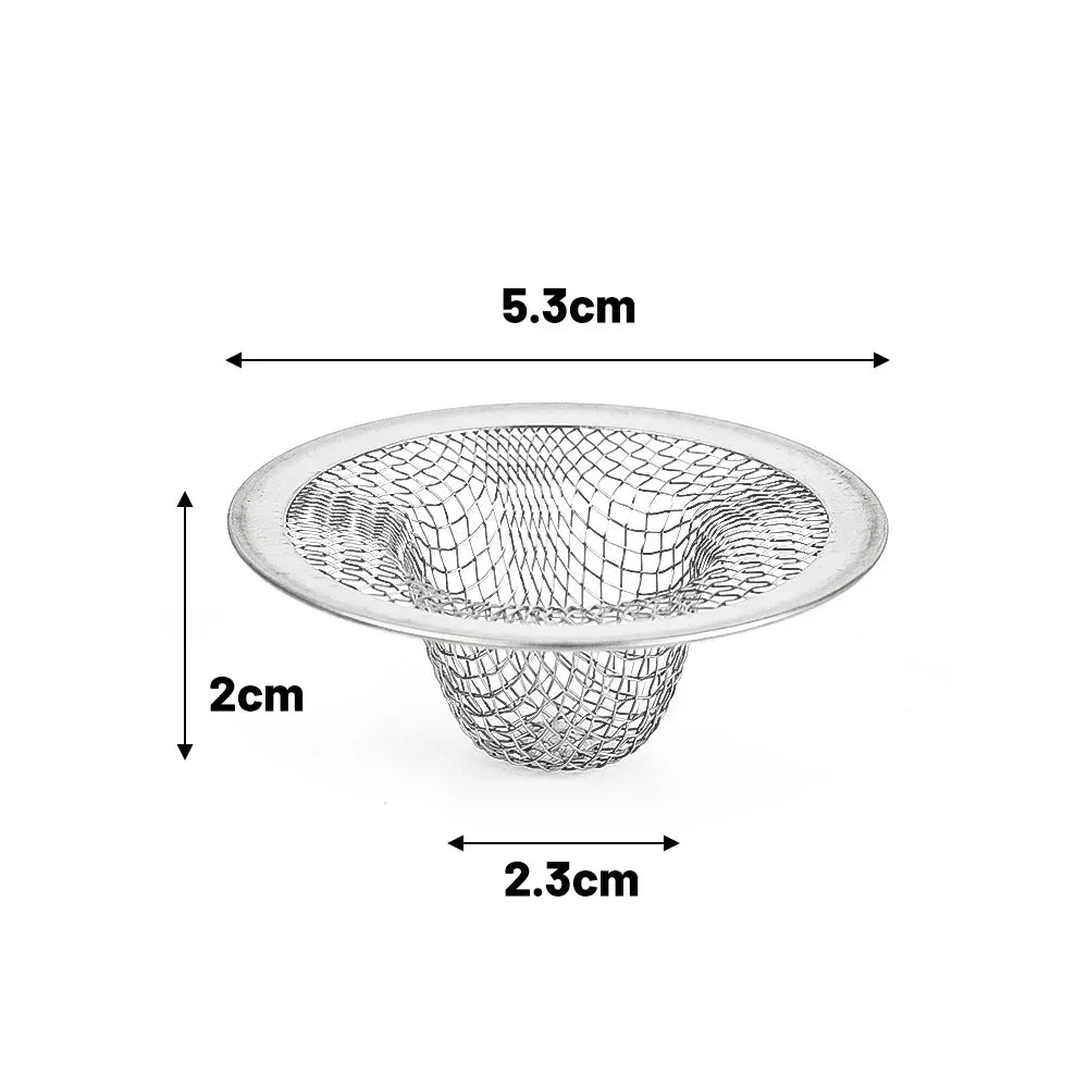 20x Stainless Steel Sink Filter Kitchen Bathroom Floor Drain Mesh Filters Drain Basket Waste Screen Hole Trap Strainer Stopper