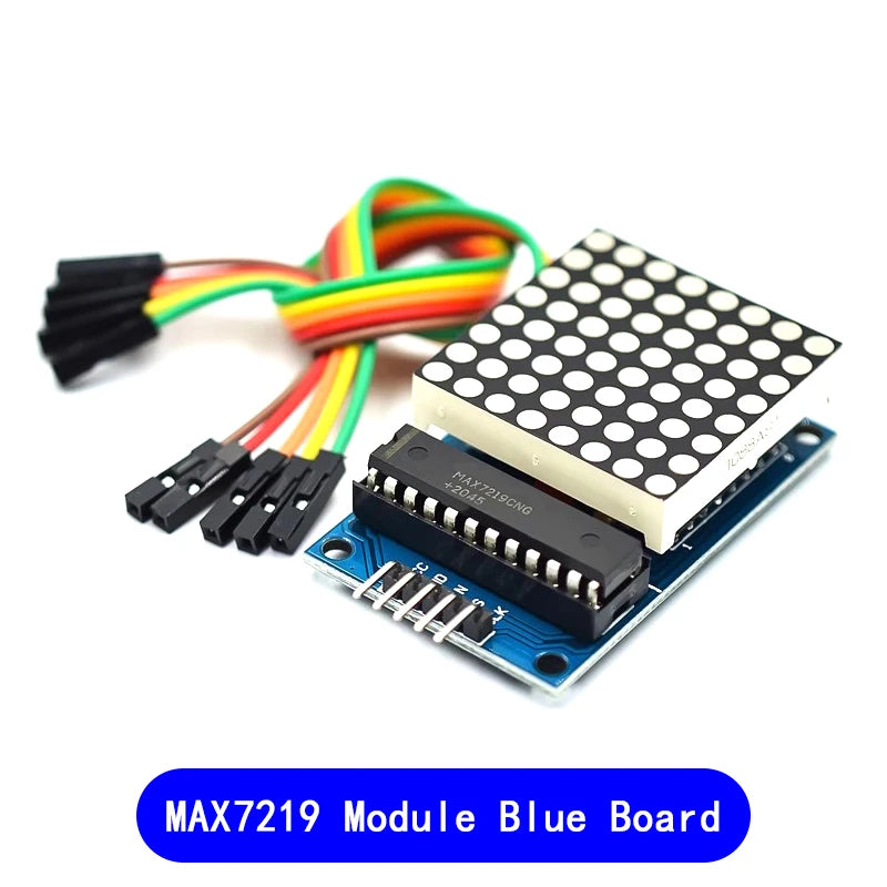 MAX7219 4-in-1 Dot Matrix Display Module with 5-Pin Interface for Arduino Microcontroller Projects