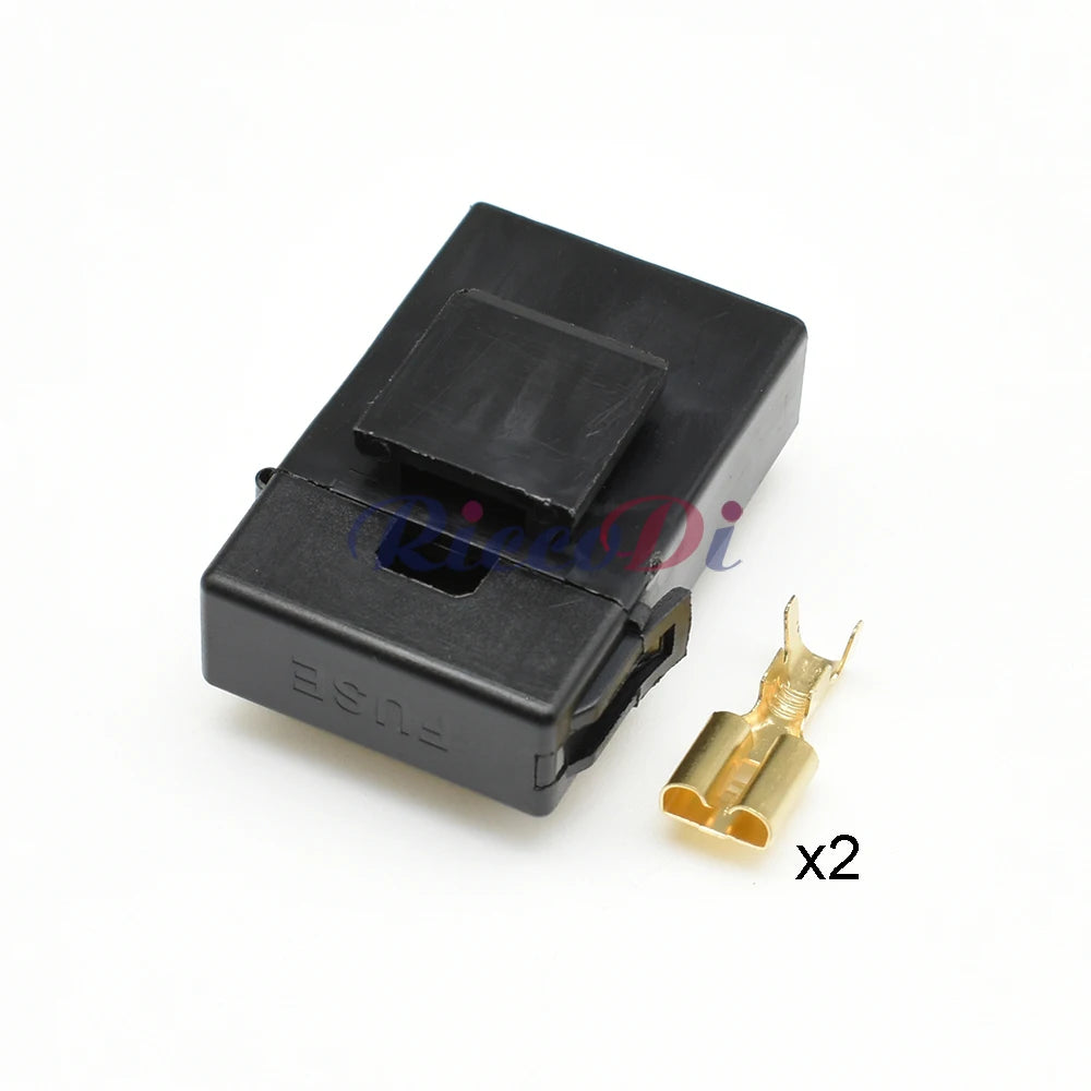 Medium Car Fuse Holder with Terminal Black Lighter Socket Automotive Electrical Frontal BX2017