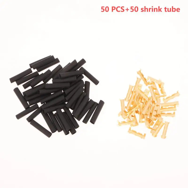 U-Shaped Electrical Wire Connectors Set 0.5-1.5mm² with Heat Shrink Tube Crimp Terminals Block for Fast Wiring Cable Lock