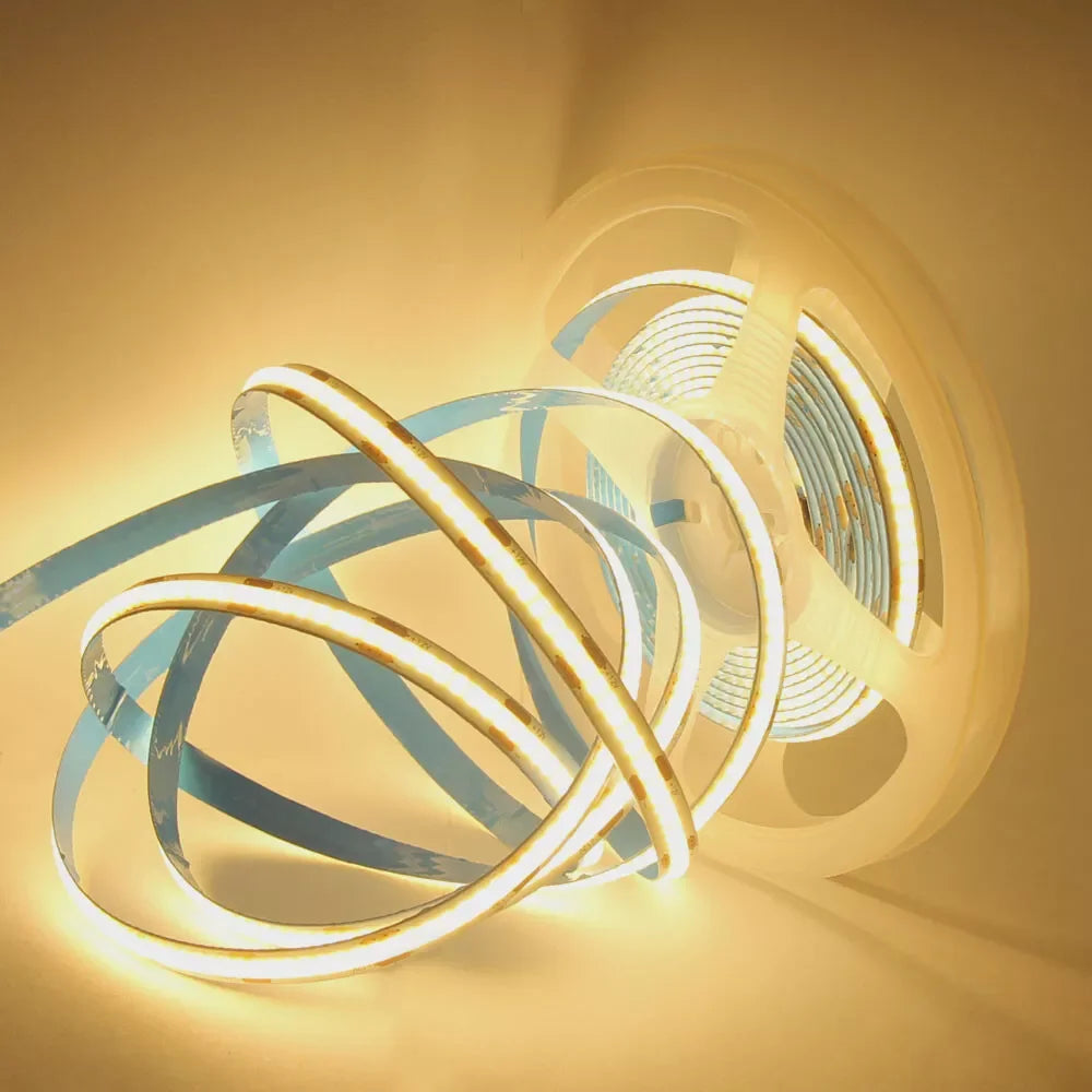 COB LED Strip Lights 5V High Density Linear Lighting Press Switch LED Tape Ribbon Flexible RA90 For Living Room Cabinet Decor