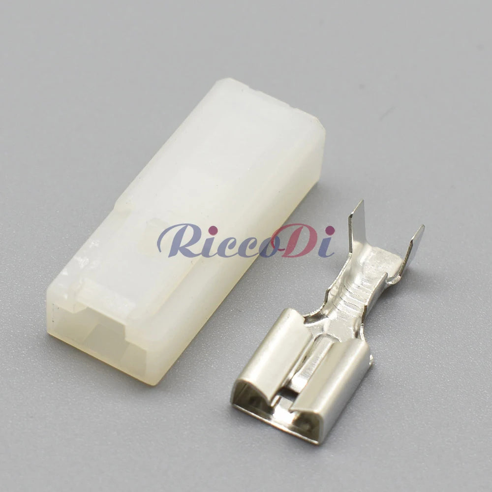 6.3mm High Current Automotive Wire Connector Plug Unsealed for Wiring Harness and Electric Cable