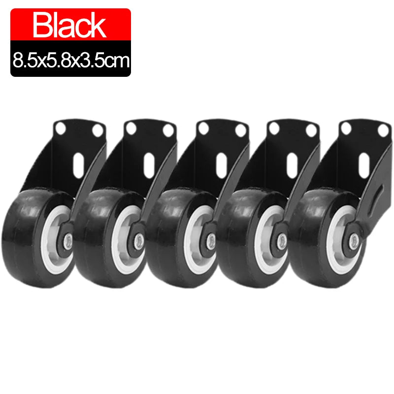 5/1pcs Furniture Casters Wheels Soft Rubber Swivel Caster Quite Roller Wheels for Trolley Baby Crib Bed Wheels Home Accessory