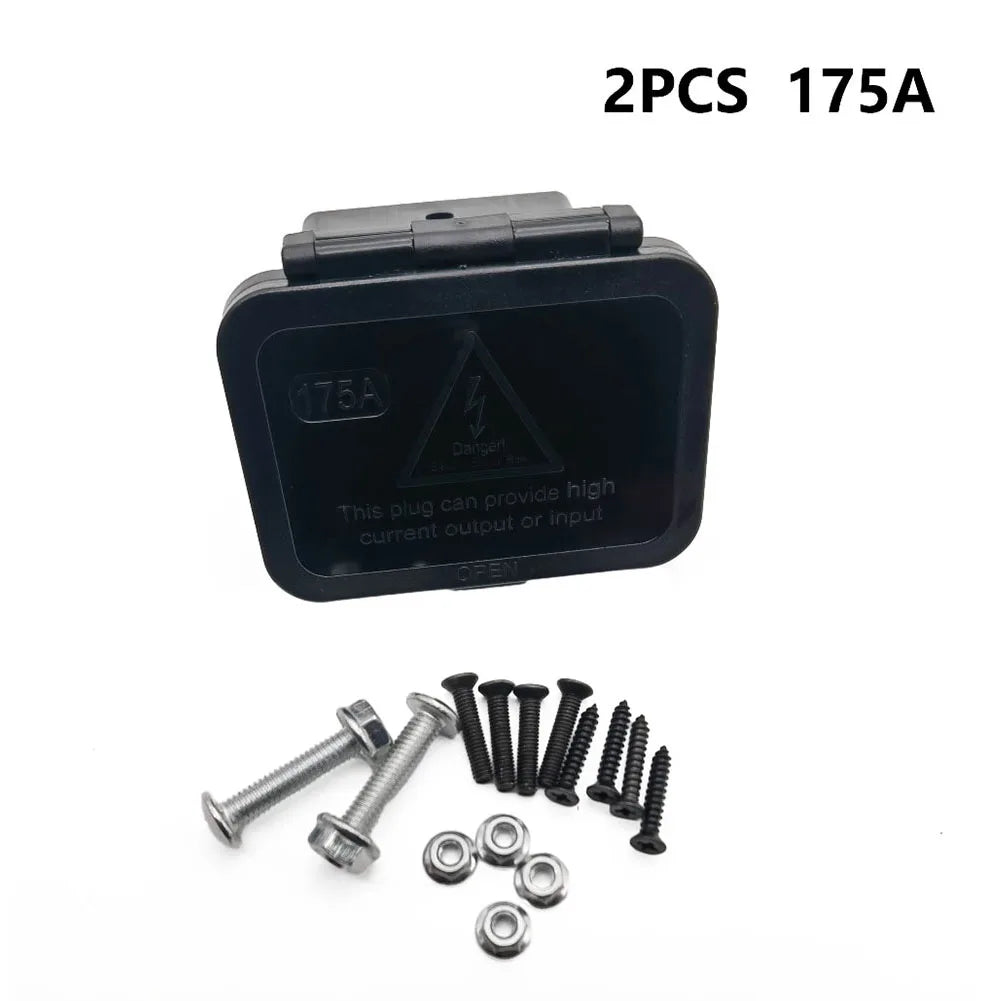 175A Anderson Plug Connector Flush Mount Bracket Panel Cover for Caravan Base Installation Wire Connectors