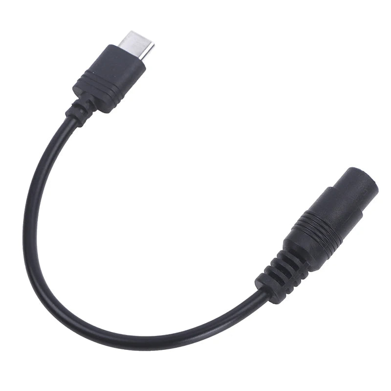 DC Type-C Female to 5.5x2.1mm Female Cable – 5521 DC Power Jack Adapter & USB Type-C Power Converter