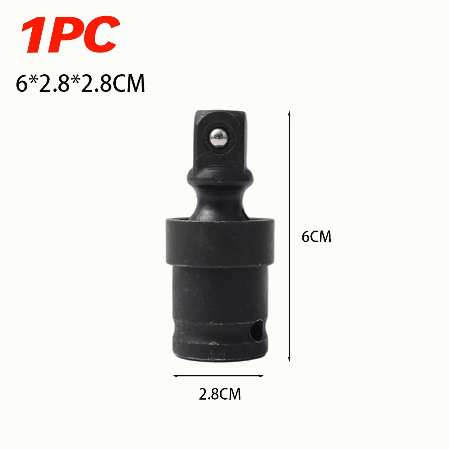 Universal Joint Socket 1/2 Inch Drive Impact Swivel Adapter 360 Degree Extension Bar for Car Auto Repair Pneumatic Wrench Tool