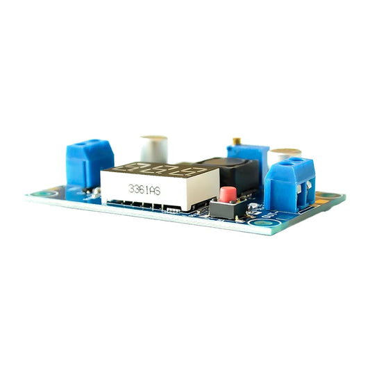 DC-DC Buck Converter Power Supply 4-40V Input Adjustable 1.25-37V Output with LED Voltmeter Display for Electronics