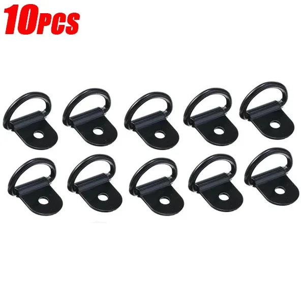 20/10pcs Stainless Steel D Shape Pull Hook Tie Down Anchors Ring Iron Cargo Tie Down Ring Car Truck Trailers RV Boat Accessories