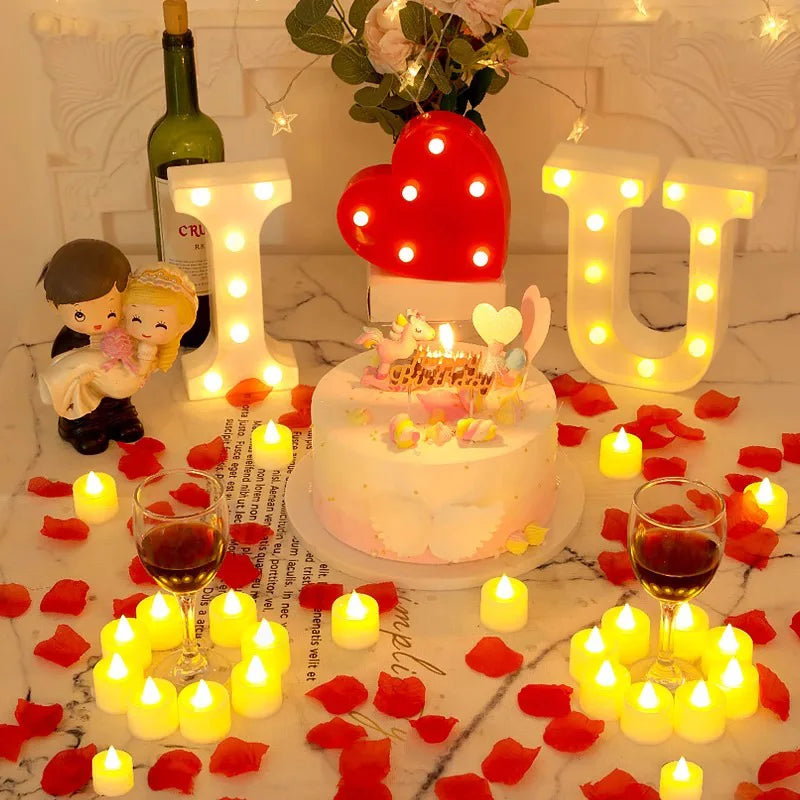 Flameless LED Electronic Candle Dropping Wax Tea Light Realistic Flames Led Lamp Christmas Halloween Wedding Home Decor
