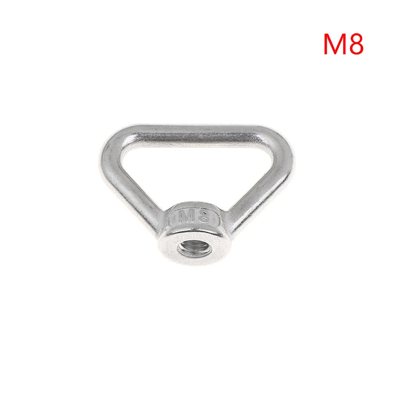 New M8 M10 M12 M14 M16 M20 M24 304 Stainless Steel Triangle Lifting Eye Nut Trapezoid Thread Rings Fit For Handle Bolts