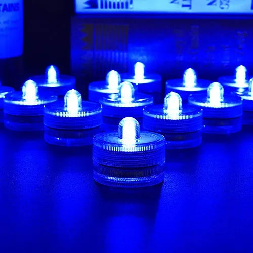LED Flameless Waterproof Tea Lights Submersible Pool Candle Lights Decor