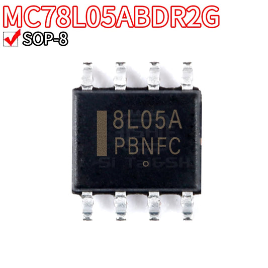 5PCS MC78L05ABDR2G / 8L05A SOP-8 5V Linear Voltage Regulator IC