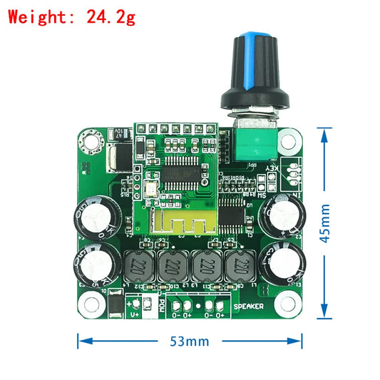 Bluetooth 4.2 TPA3110 Dual Channel 15W/30W Stereo Audio Amplifier Board for USB Portable and Car Speakers