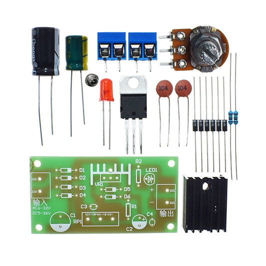 LM317 Adjustable DC Power Supply Kit for DIY Electronics Teaching and Training