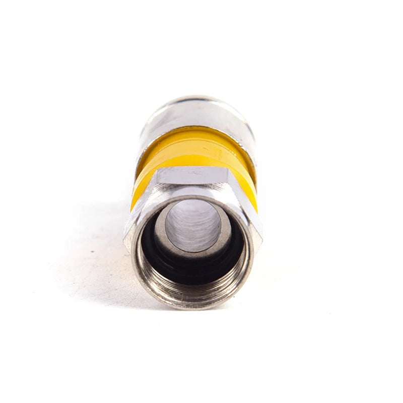 10pcs RG6 F Type Compression 2.8cm Snap Seal Plug Connector Waterproof F Type