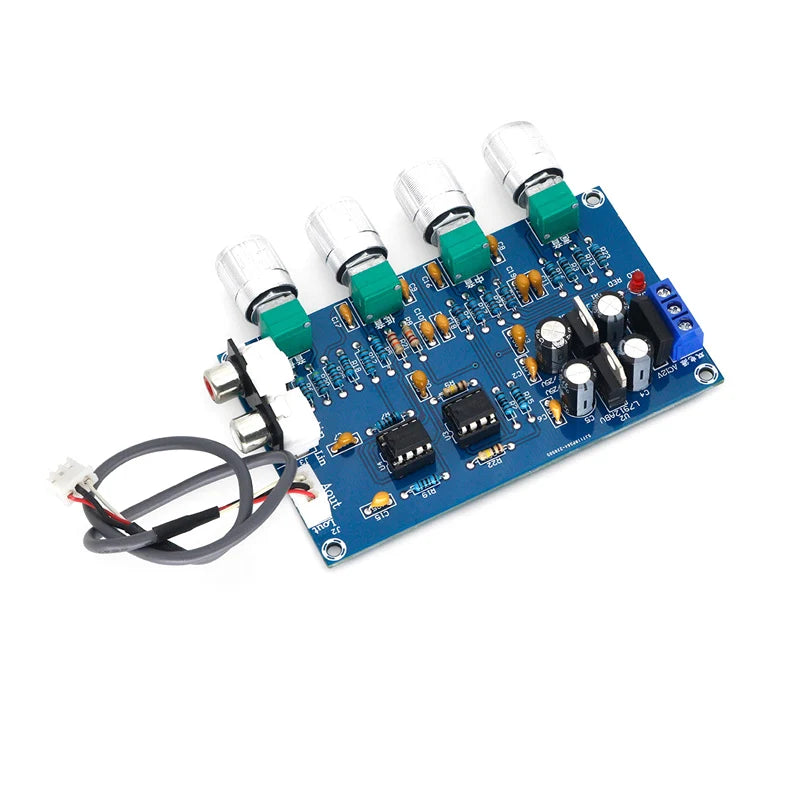 XH-M164 NE5532 Stereo Preamp Tone Board — 4-Channel, Adjustable Bass/Mid/Treble, -40°C to 80°C