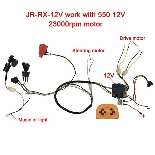 Electric Vehicle Wire Switch Kit Key button Switch JR 12V JR 6V Kids Ride On RX37 RX37 2 Weelye DIY Durability