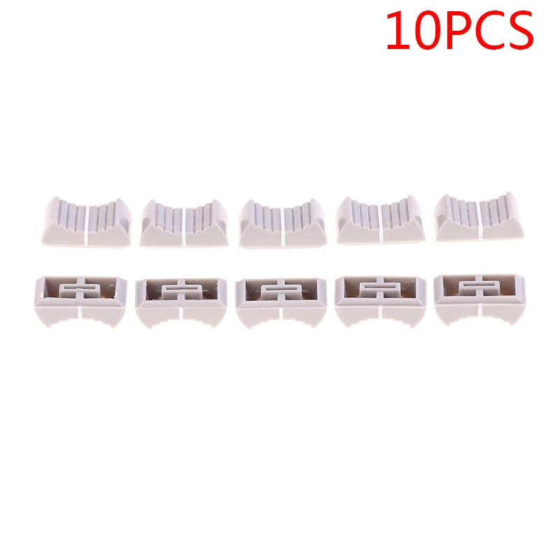 10PCS/set Fader Knob Cap Touch Sensitive Slider Ribbed Mixer Desk Switch Knob Cap
