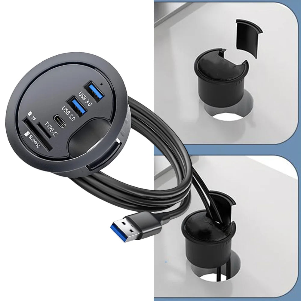 Card Reader Hub USB 3.0 Hub Versatile Connectivity 2 Ports USB 3.0 Easy Installation Enhanced Data Transfer Speeds