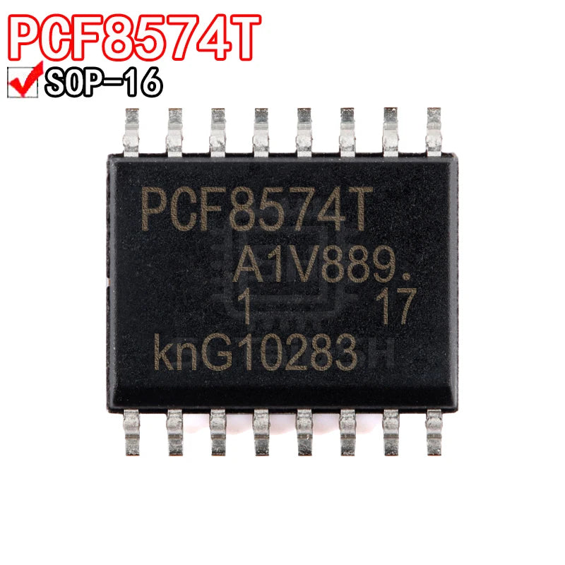 PCF8574T / PCF8574 I²C 8-Bit I/O Port Expander IC SOP-16 – Pack of 5