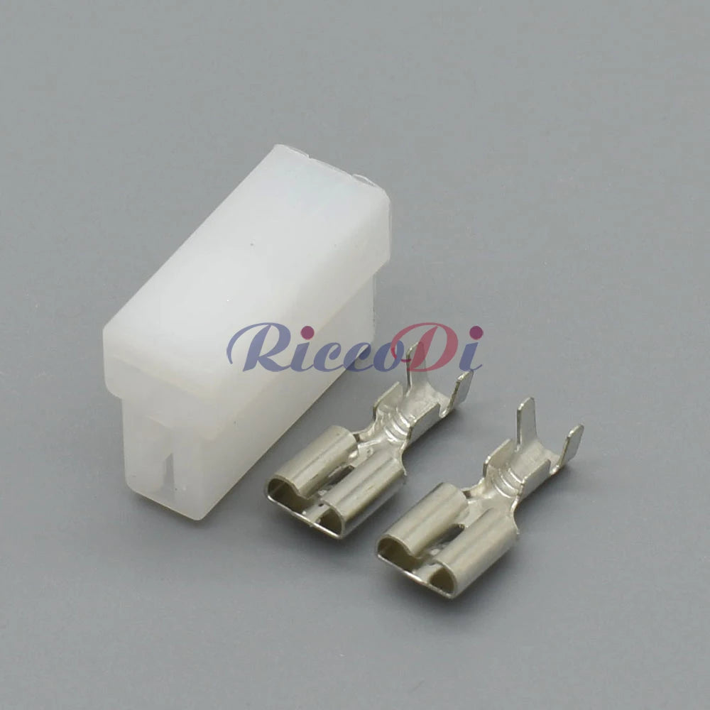 2 Pin 6.3mm Connector DJ70215-6.3-11/21 PA66 Automotive Wiring Harness Plug with Terminal