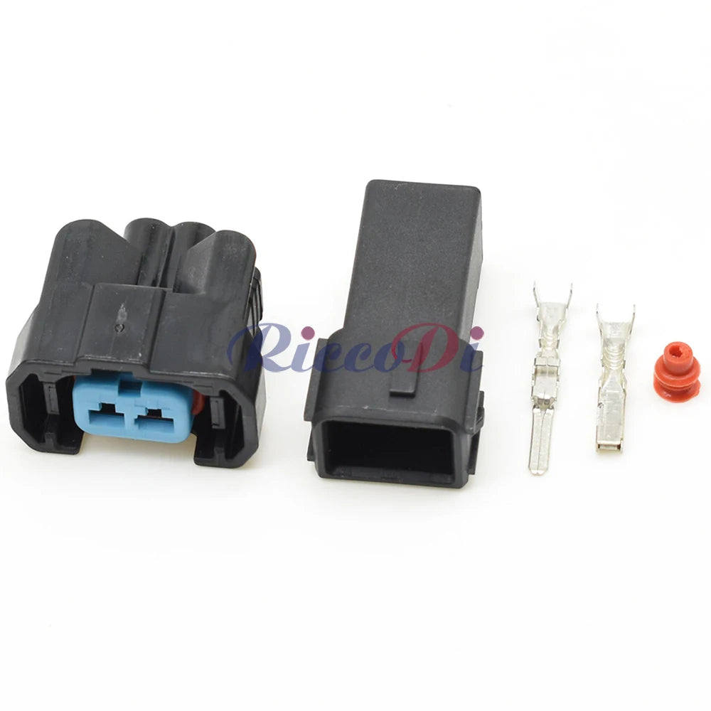 2 Pin Automotive Fuel Injector OBD2 Connector Male and Female Waterproof Wiring Plug Compatible with 6189-0533 for Honda