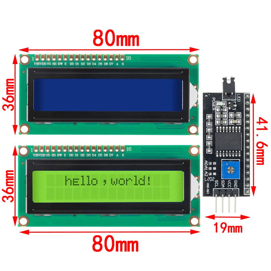 1602 LCD Module Blue/Green I2C IIC Display for Arduino UNO R3 Mega2560