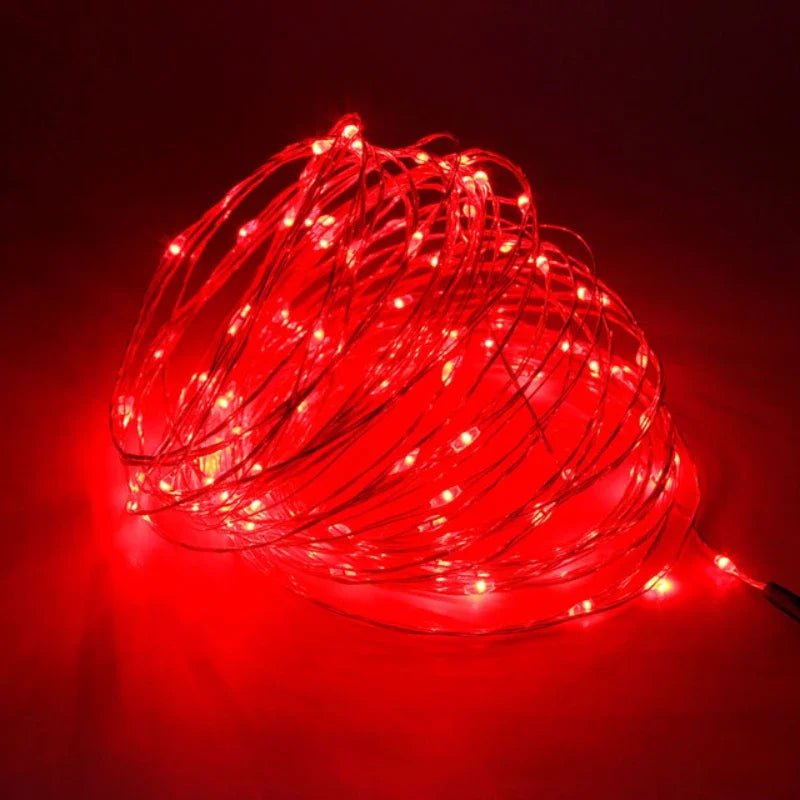 Fairy LED Copper Wire String Lights 1/2/3/5/10/30M USB or Battery Powered for Bedroom Garden Party Wedding Decoration