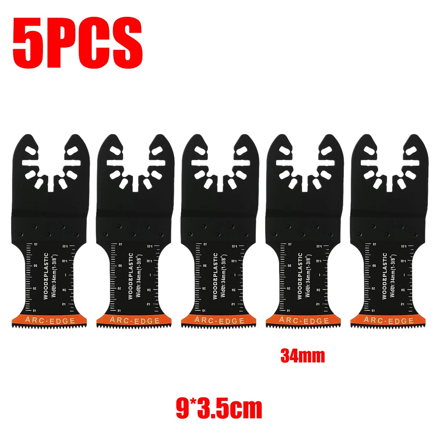 Carbide Oscillating Saw Blades — V-Shaped Quick Release 10mm 20mm 34mm 68mm for Metal, Wood, Nails, Plaster, Drywall, PVC