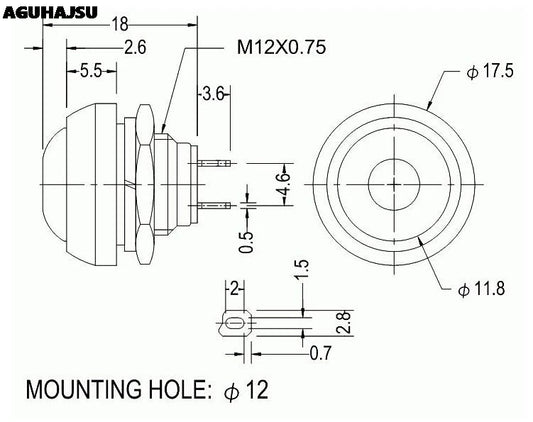 95dB High-Decibel Electronic Buzzer SFM-27 3-24V Intermittent & Continuous Beep Alarm for Arduino