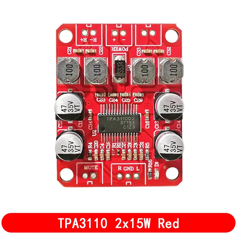 Bluetooth 4.2 TPA3110 Dual Channel 15W/30W Stereo Audio Amplifier Board for USB Portable and Car Speakers