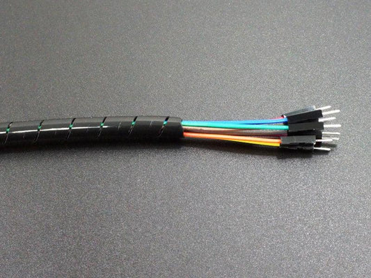 Spiral-Cable-Wrap-Black-Flat-8mm-x-36-inch-In-use