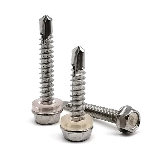 Stainless_steel_external_hex_flange_head_self-tapping_screw_with_PVC_washer