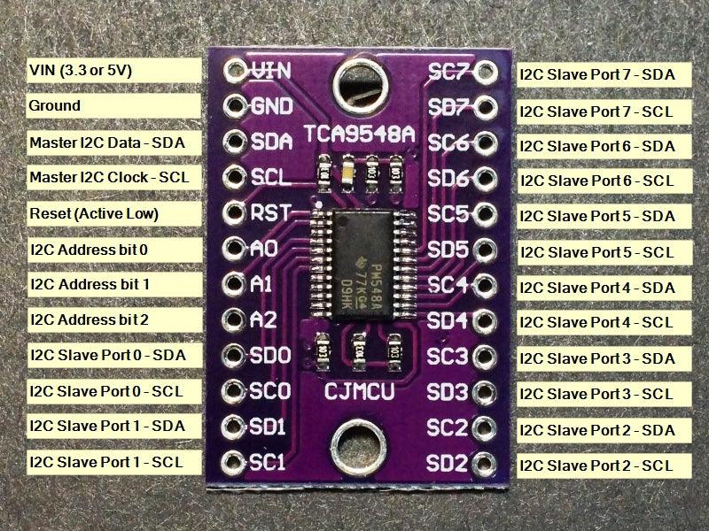 TCA9548A-I2C-Multiplexer-Module-Connections
