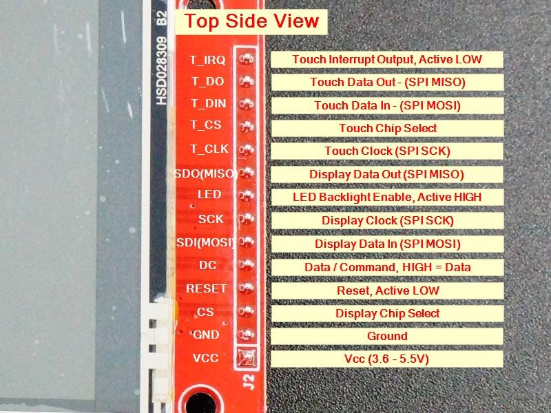 TFT-LCD-28-240x320-RGB-ILI9341-with-Touchscreen-Connections-Top-Side