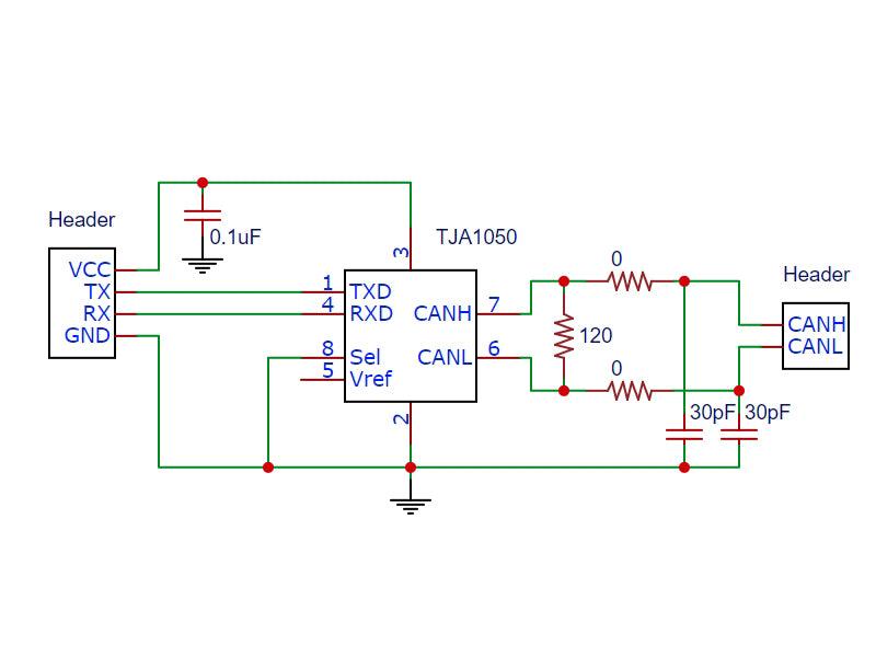TJA1050-CAN-Bus-Transceiver-Module-Schematic