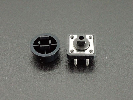 Tactile-Pushbutton-Black-12mm-Disassembled